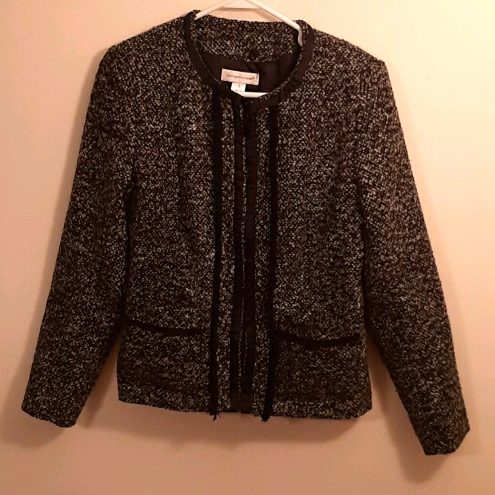 Christopher & Banks, B&W Heavy Jacket, Size S